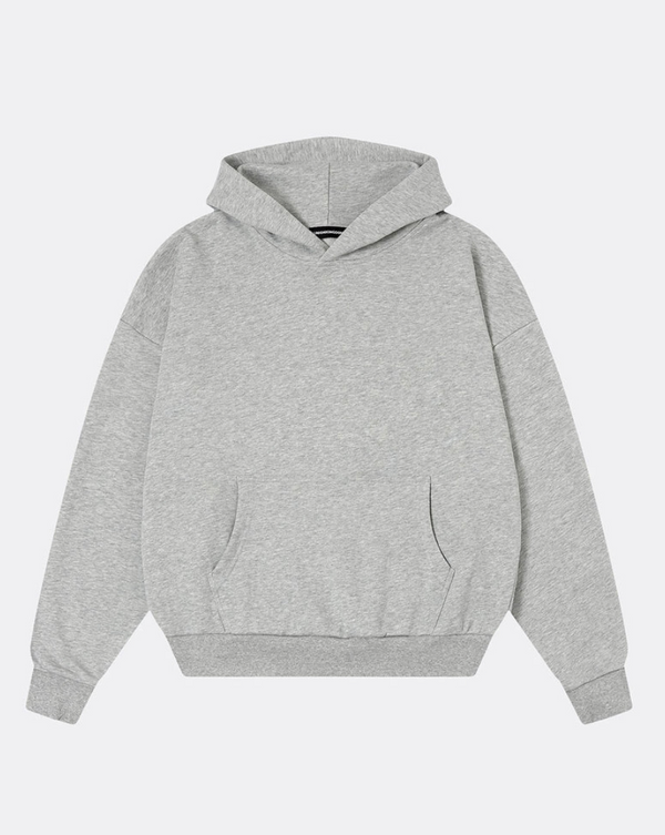 BOXY CROPPED FIT ' HEATHER GRAY' HOODIE